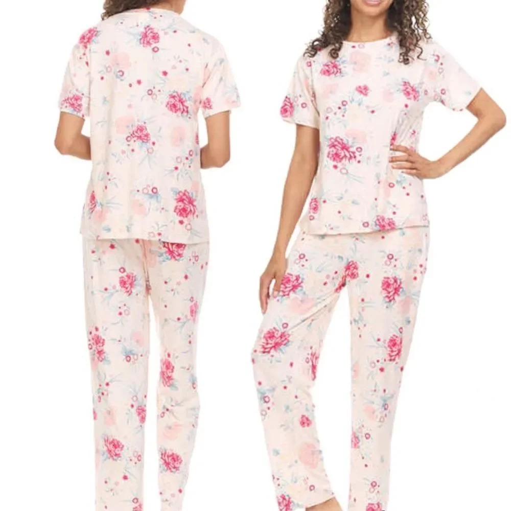 Flora Nikrooz Ladies' 2-piece PJ Set XXL Floral Print Soft Comfortable Pajamas